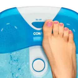 SPA PARA PIES CONAIR MULTIFUNCION-HASTA 15MIN.-CON CALOR-CTRL TACTIL-BURBUJAS-BLANCO Y AZUL