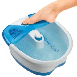 SPA PARA PIES CONAIR MULTIFUNCION-HASTA 15MIN.-CON CALOR-CTRL TACTIL-BURBUJAS-BLANCO Y AZUL