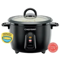 OLLA ARROCERA CHEFMAN  10 TAZAS MULTIUSOS  NEGRA