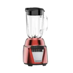 LICUADORA BLACK DECKER ICE CRUSH 8 VEL. 700W JARRA VIDRIO 1.25LTS ACERO INOX. ROJA