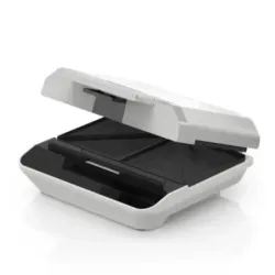 SANDWHICHERA BLACK DECKER 750W 2 PANES CLIP BLOQUEO LUCES ACERO INOX. BLANCA