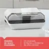 SANDWHICHERA BLACK DECKER 750W 2 PANES CLIP BLOQUEO LUCES ACERO INOX. BLANCA