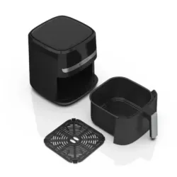 FREIDORA DE AIRE BLACK DECKER 5.5 LTS 1500W 9 FUNCIONES  PREPROGRAMADAS PANTALLA TACTIL NEGRO