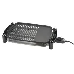 PARRILLA ELECTRICA BLACK DECKER 1500W SUPERFICIE PARA ASAR Y COCINAR A LA PLANCHA 5 NIVELES NEGRO