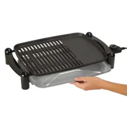 PARRILLA ELECTRICA BLACK DECKER 1500W SUPERFICIE PARA ASAR Y COCINAR A LA PLANCHA 5 NIVELES NEGRO