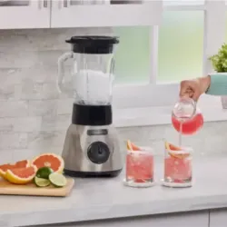 LICUADORA TRICUADORA BLACK DECKER 800W JARRA DE VIDRIO 1.5 LTS 2 VELOCIDADES+PULSO ACERO INOX.