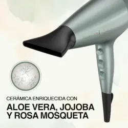 SECADOR DE CABELLO REMINGTON BOTANICALS 1875W 2 VEL.3 AJUSTES VERDE
