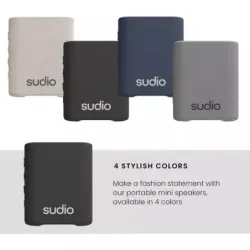 PARLANTE SUDIO S2 INALAMBRICO-BT-10MTS-7H DURACION-IPX5-USB C-MANOS LIBRES-NEGRO