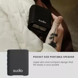 PARLANTE SUDIO S2 INALAMBRICO-BT-10MTS-7H DURACION-IPX5-USB C-MANOS LIBRES-NEGRO