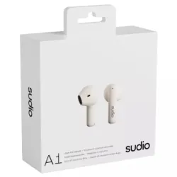 AUDIFONOS SUDIO A1 INALAMBRICO ESTILO TAPON 13MM BT-MICROF. INTEGR. 6H DUR. USB-C IPX4 BLANCO