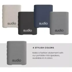 PARLANTE SUDIO S2 INALAMBRICO-BT-10MTS-7H DURACION-IPX5-USB C-MANOS LIBRES-GRIS