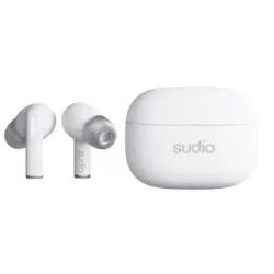 AUDIFONOS SUDIO A1 PRO INALAMBRICO ESTILO TAPON 13MM BT-MICROF. INTEGR. 6H DUR. USB-C IPX4 CANCELA RUIDO BLANCO