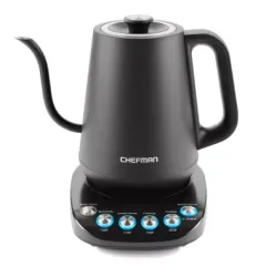 TETERA ELECTRICA CHEFMAN DE CUELLO CISNE 0 8LTS 1500W NEGRA