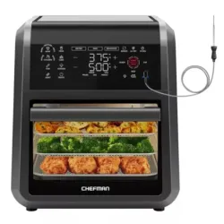 FREIDORA DE AIRE CHEFMAN 11 35LTS 1700W 17 AJUSTES  PANEL DIG  APAGADO AUT  TERMOMETRO INCL VISUALIZACION COLOR NEGRO
