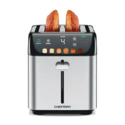 TOSTADORA CHEFMAN 2 REBANADAS 850W DIGITAL 6 SOMBRAS 3 FUNCIONES ACERO INOX