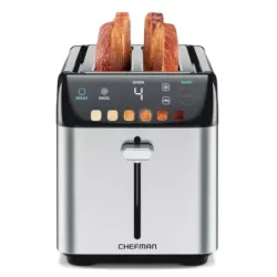 TOSTADORA CHEFMAN 4 REBANADAS 850W DIGITAL 6 SOMBRAS 3 FUNCIONES ACERO INOX