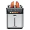 TOSTADORA CHEFMAN 4 REBANADAS 850W DIGITAL 6 SOMBRAS 3 FUNCIONES ACERO INOX