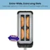 TOSTADORA CHEFMAN 4 REBANADAS 850W DIGITAL 6 SOMBRAS 3 FUNCIONES ACERO INOX