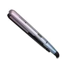 PLANCHA DE CABELLO REMINGTON MINERAL GLOW CERAMICA 210 GRADOS PANTALLA DIGITAL LILA AZUL