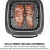 FREIDORA DE AIRE Y PARRILLA CHEFMAN 2 EN 1 PROGRAMABLE 6 6LTS 1700W TERMOMETRO INCL  ACERO INOX