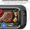 PARRILLA CHEFMAN INTERIOR SIN HUMO 15 PULG  1500W PANTALLA TACTIL TERMOMETRO INCL  NEGRO