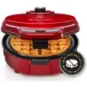 WAFLERA CHEFMAN ESTILO BELGA REDONDA 4 SECCIONES 700W ANTIADHERENTE ROJO