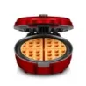 WAFLERA CHEFMAN ESTILO BELGA REDONDA 4 SECCIONES 700W ANTIADHERENTE ROJO