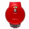 WAFLERA CHEFMAN ESTILO BELGA REDONDA 4 SECCIONES 700W ANTIADHERENTE ROJO