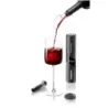 SACACORCHOS CHEFMAN PARA VINOS A PILAS 4PCS LUZ LED ACERO INOX  NEGRO