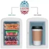 MINI REFRI CHEFMAN PORTATIL 4LTS PUERTA AJUSTE FRIO CALIENTE 0 65 GRD CENTIGRADOS NEGRO