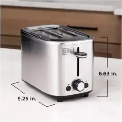 TOSTADORA BLACK DECKER 2 REBANADAS 7 NIVELES ACERO INOX.