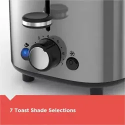 TOSTADORA BLACK DECKER 2 REBANADAS 7 NIVELES ACERO INOX.