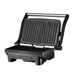 SANDWICHERA CHEFMAN PANINI 3 EN 1 2 REBANADAS ANTIADHERENTE 1000W ACERO INOX