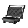 SANDWICHERA CHEFMAN PANINI 3 EN 1 2 REBANADAS ANTIADHERENTE 1000W ACERO INOX