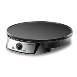 CREPERA CHEFMAN 12PULG  REDONDO 1000W CTRL TEMPERATURA ANTIADHERENTE NEGRO