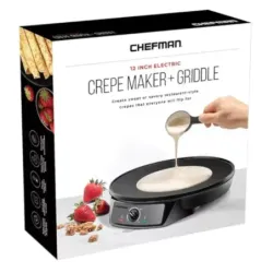 CREPERA CHEFMAN 12PULG  REDONDO 1000W CTRL TEMPERATURA ANTIADHERENTE NEGRO