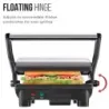 SANDWICHERA CHEFMAN PANINI 3 EN 1 4 REBANADAS ANTIADHERENTE 1000W ACERO INOX