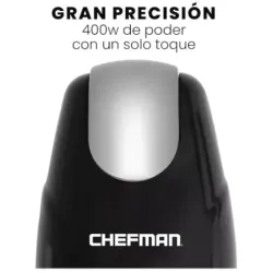 LICUADORA TODO EN 1 CHEFMAN 400W DOS VASOS CUCHILLAS CUADRUPLES CON TAPA NEGRO