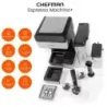 CAFETERA EXPRESO CAPUCHINO LATE CHEFMAN 6 EN 1 TOUCH CON 15 BARES 1 8LTS ACERO INOX