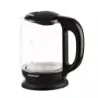 TETERA ELECTRICA CHEFMAN INALAMBRICA 1 7LTS LUZ LED JARRA DE CRISTAL NEGRO