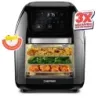FREIDORA DE AIRE CHEFMAN CON HORNO 10LTS PANTALLA TOUCH 1700W APAGADO AUT  NEGRO