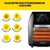 FREIDORA DE AIRE CHEFMAN CON HORNO 10LTS PANTALLA TOUCH 1700W APAGADO AUT  NEGRO