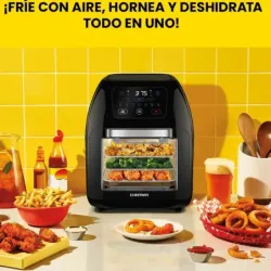 FREIDORA DE AIRE CHEFMAN CON HORNO 10LTS PANTALLA TOUCH 1700W APAGADO AUT  NEGRO