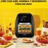 FREIDORA DE AIRE CHEFMAN CON HORNO 10LTS PANTALLA TOUCH 1700W APAGADO AUT  NEGRO