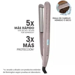 PLANCHA DE CABELLO REMINGTON WET2STRAIGHT CERAMICA 230 GRADOS PANTALLA DIGITAL MORADO