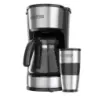 CAFETERA BLACK DECKER-4 EN 1 - 5 TAZAS CON ENVASE DE ACERO INOX.-FILTRO PERMANENTE-BOTON ENCENDIDO Y APAGADO-NEGRA