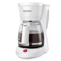 Cafetera Black Decker 12 Tazas Boton Encendido Y Apagado Blanca