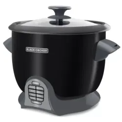 Olla Arrocera Black Decker Capacidad 28Tzs 9 Programas Tapa Vidrio Multiusos Negra