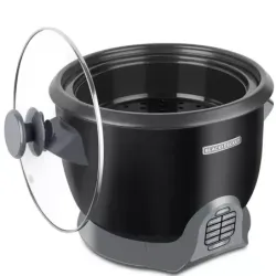 Olla Arrocera Black Decker Capacidad 28Tzs 9 Programas Tapa Vidrio Multiusos Negra