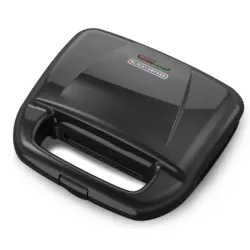 Waflera Black Decker Divisor De 4 Secciones 760W Antiadherente Negra